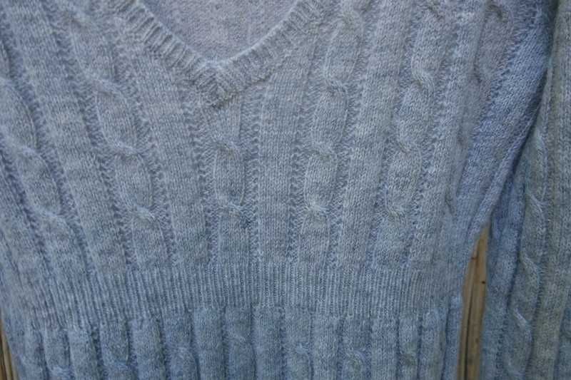 Marc O'Polo sweter sweterek tunika szary Wełna Alpaka logo 38/M