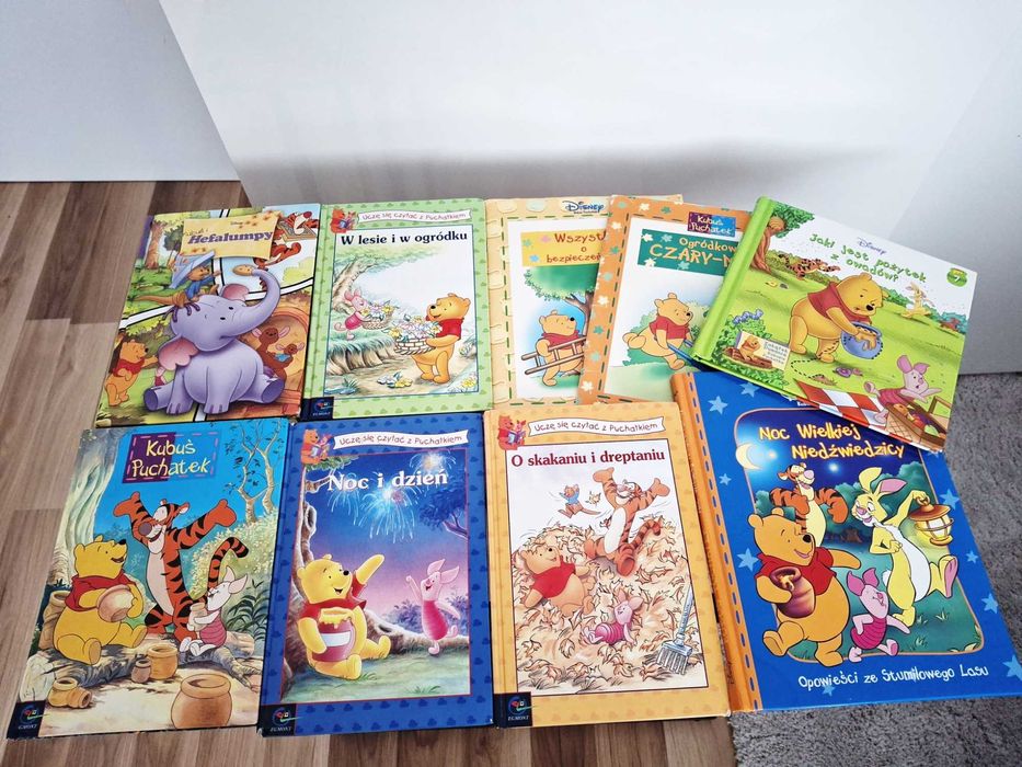 Kubuś Puchatek zestaw 9 książeczek z przygodami Kubusia Puchatka