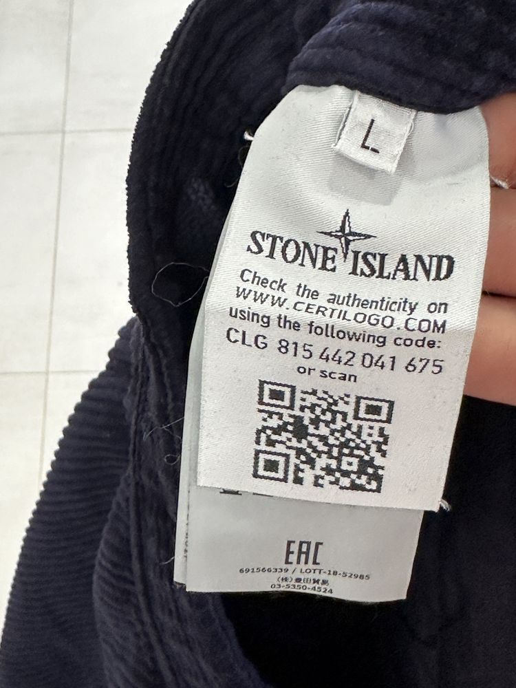 Оригінальні вельветові джогери Stone Island розмір L