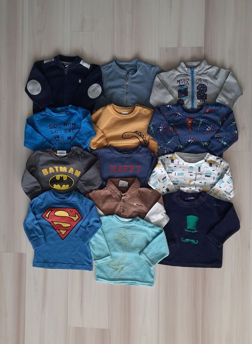 Zestaw 13szt: Bluza, Bluzka r.74-80