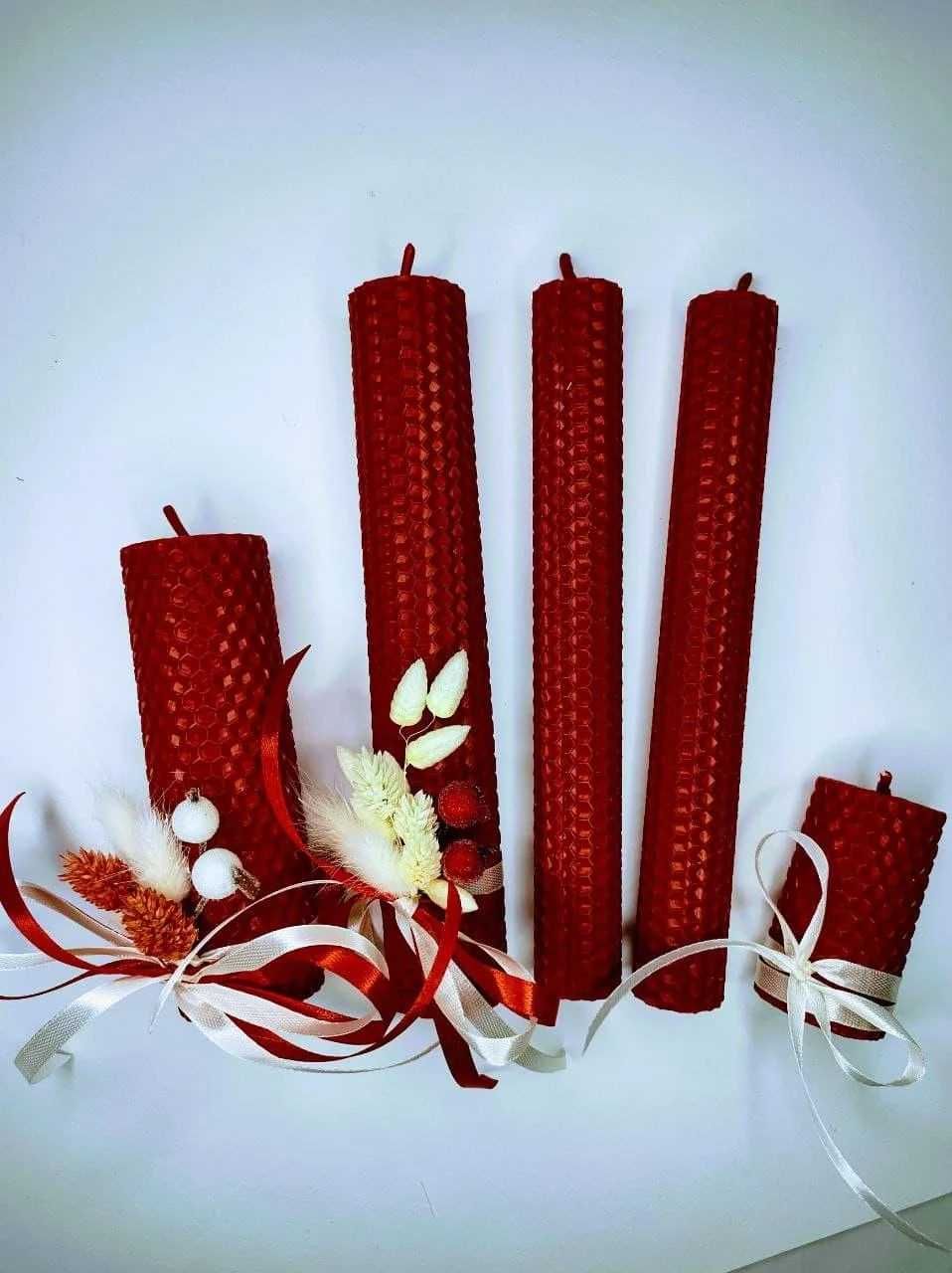 Подарунковий набір свічок, свечи декорированные