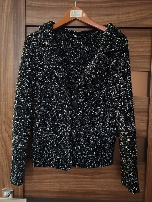 Marynarka czarna w białe wzorki