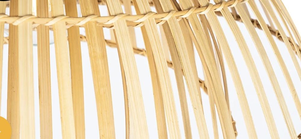 Lampa stojąca, podłogowa Boho, bambus,ratan