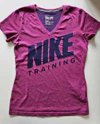 Nike Dri-Fit Slim M damska koszulka różowa fitness sportowa siłownia