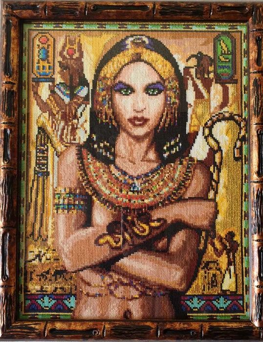 Haft krzyżykowy w ramie 30x38 z Egiptu