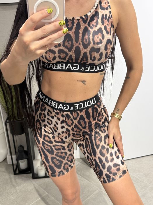 Леопардовый костюм комплект не dolce gabbana