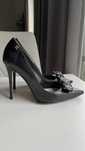 Karl Lagerfeld szpilki czarne rock pump 38 skóra skórzane