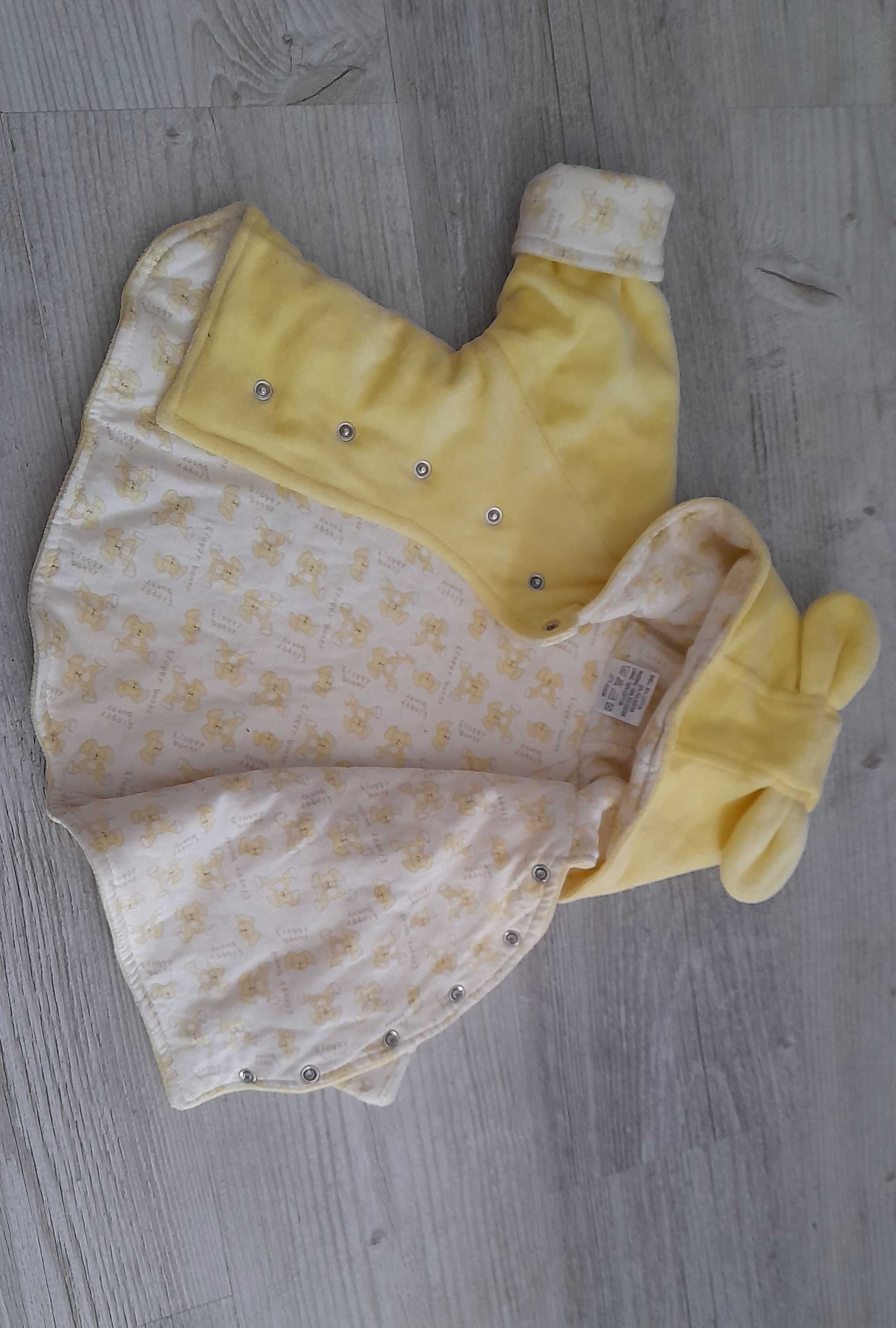 Bee bo bluza kurtka welurowa niemowlęca uszka kokarda r. 3-6m 68