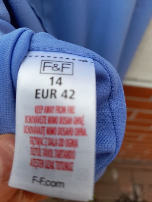 Sukienka ciążowa liliowo-błękitna 42