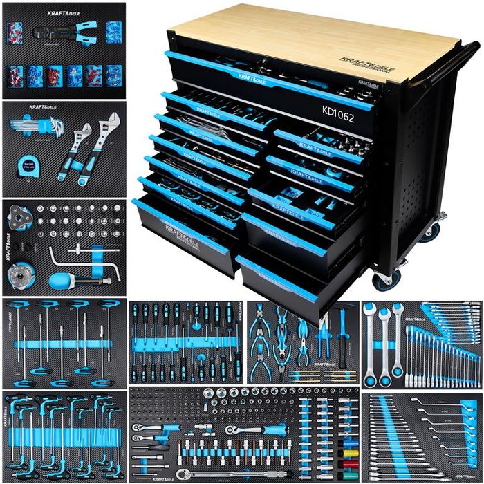 Wózek Szafka Warsztatowa Narzędziowa 501 Elementów Kraft Dele