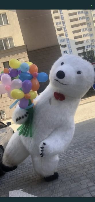 Надувной костюм  белого  медведя костюм стрептизерши  стрептизера