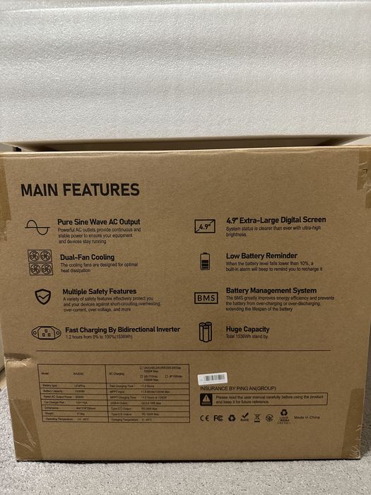 Зарядна станція ABOK 2000 Вт екофлов ecoflow экофлоу