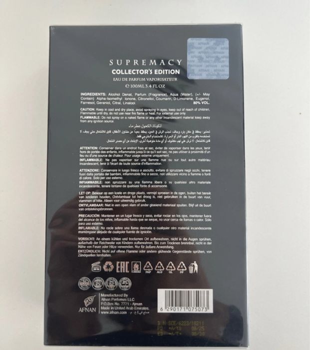 Afnan Supremacy Collector’s Edition Eau De Parfum 100