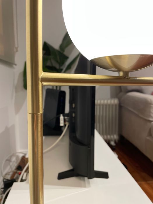 Candeeiro latão dourado