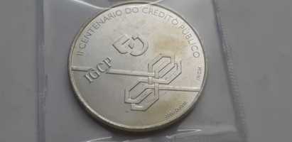 Portugalia 1000 escudo - srebro real foto praktycznie mennicza