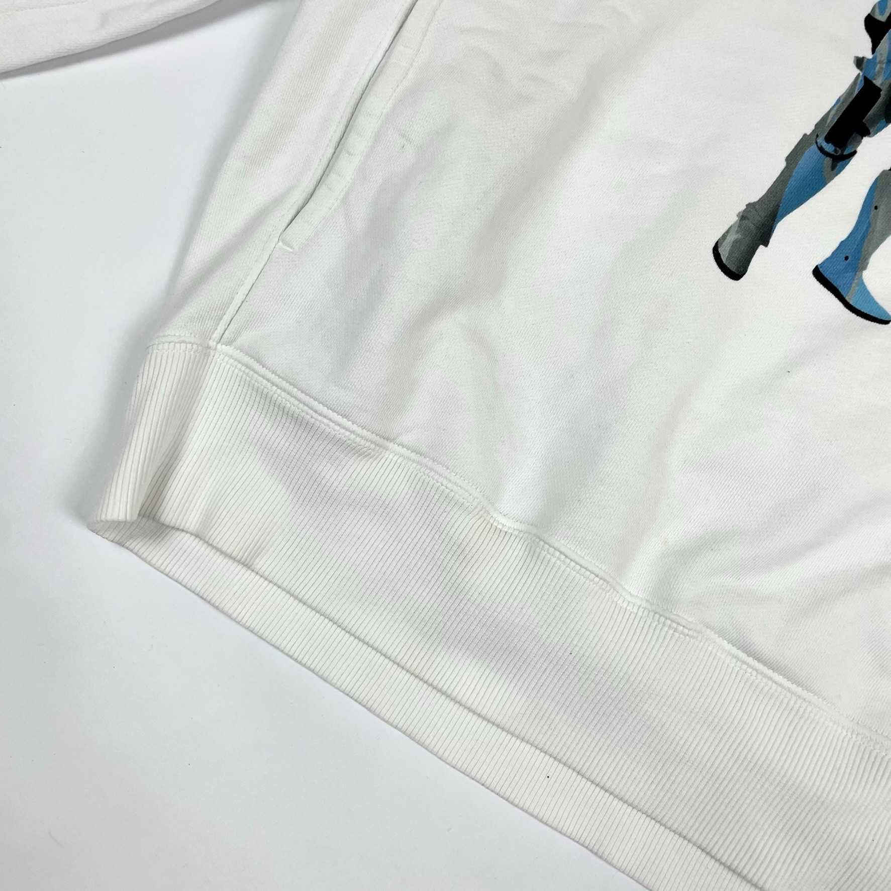 Uniqlo x Star Wars Trooper hoodie biała bluza z dużym nadrukiem