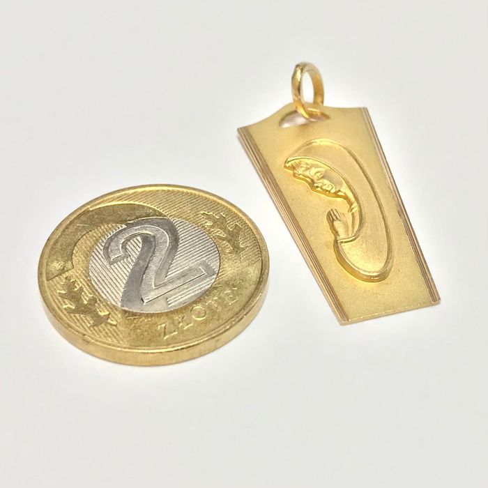 Złoty MEDALIK wisiorek 18K Matka Boska BOZIA 3cm
