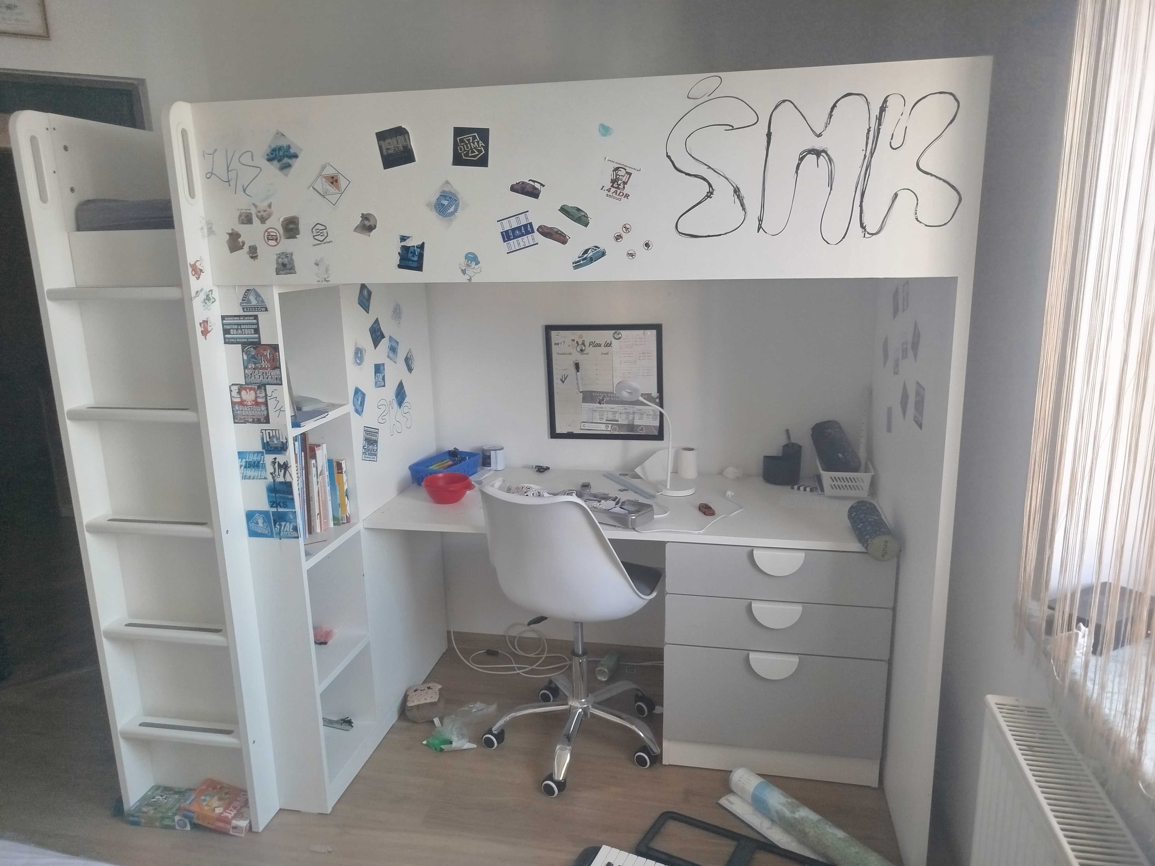 Łóżko biurko Ikea smastad