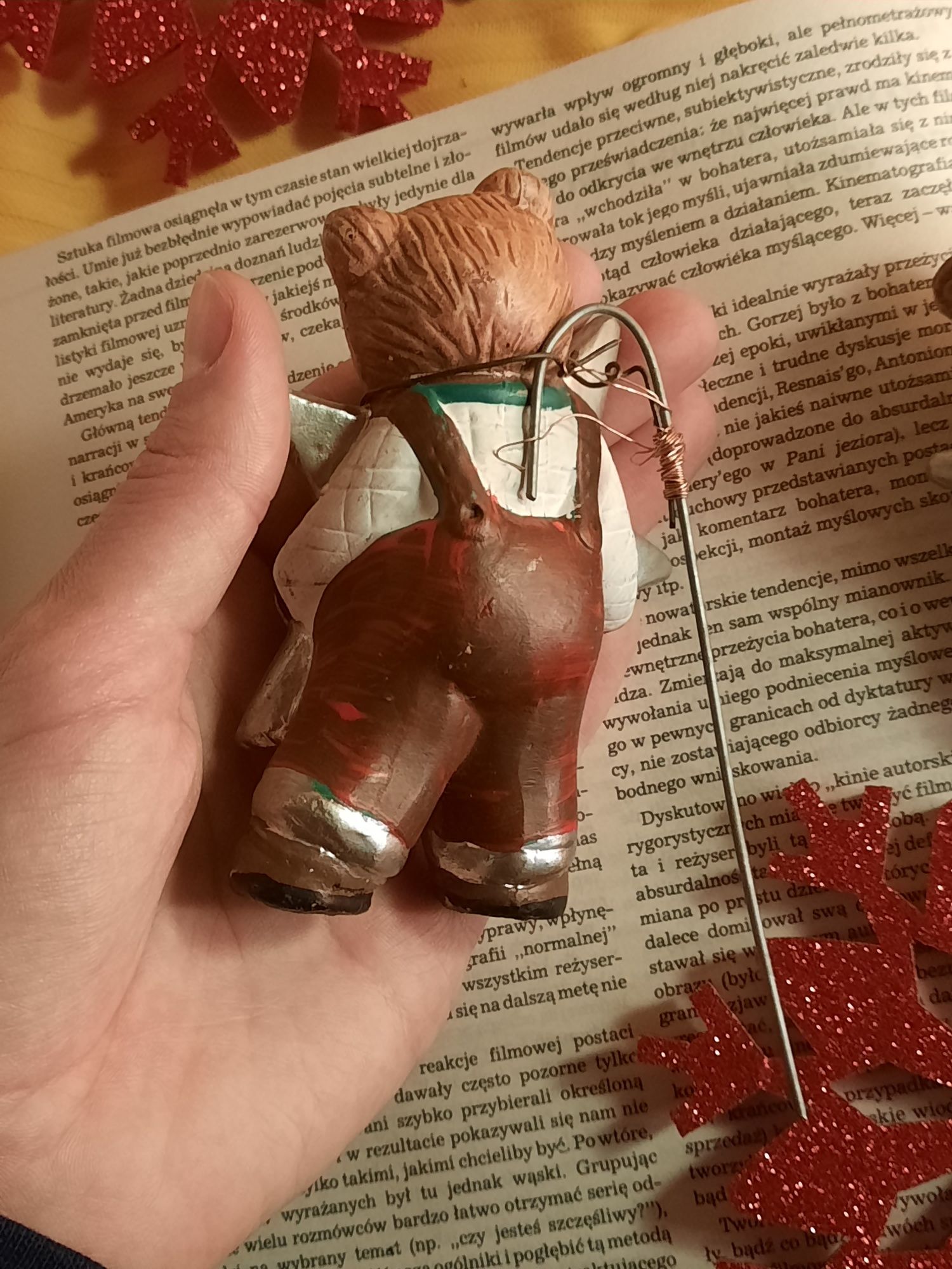 Misie ceramika święta boże narodzenie ozdoba do wieńca adwentowego