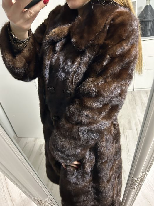 Luksusowe futro z norek Saga Mink L