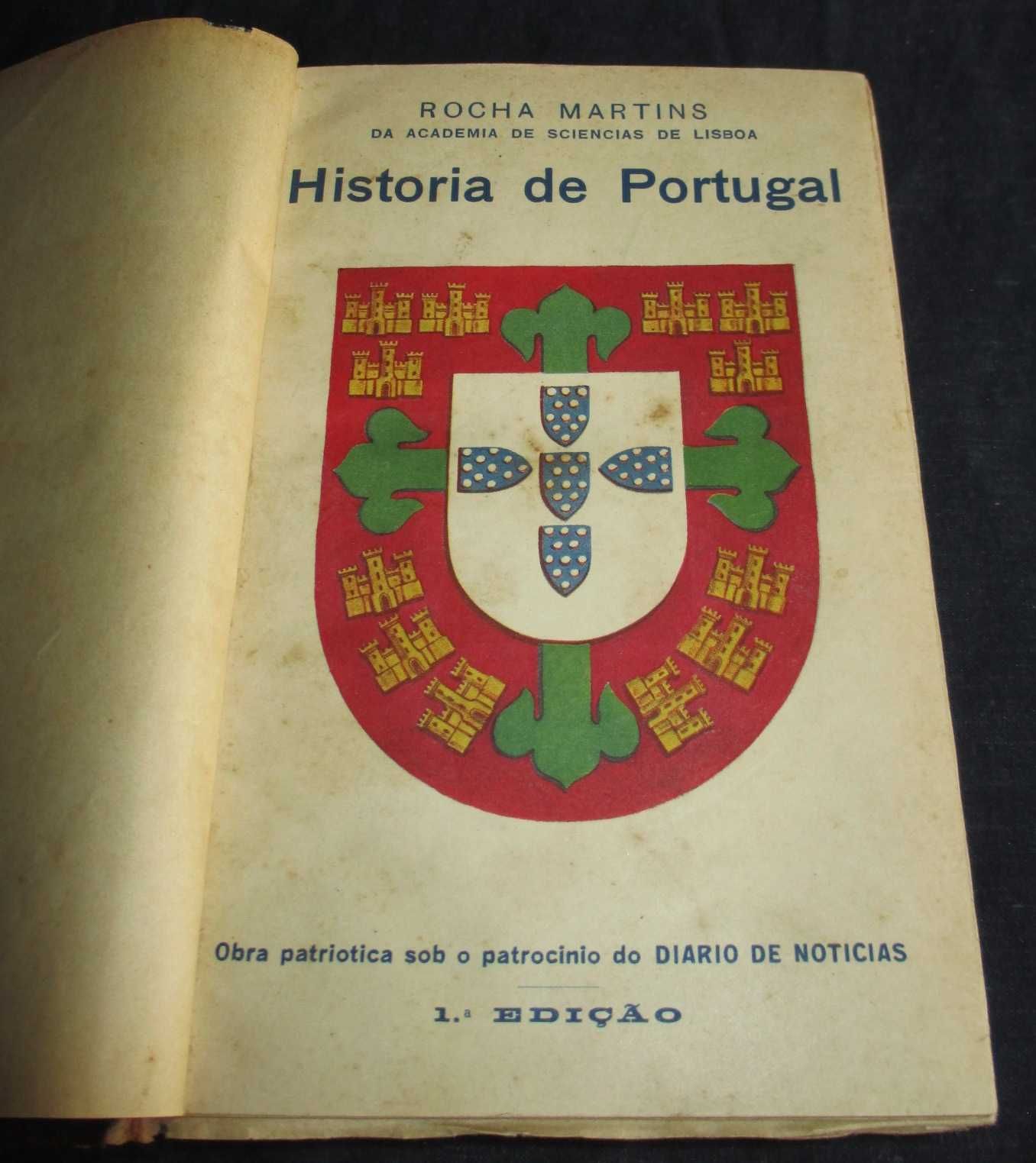 Livro História de Portugal Rocha Martins 1ª edição 1929