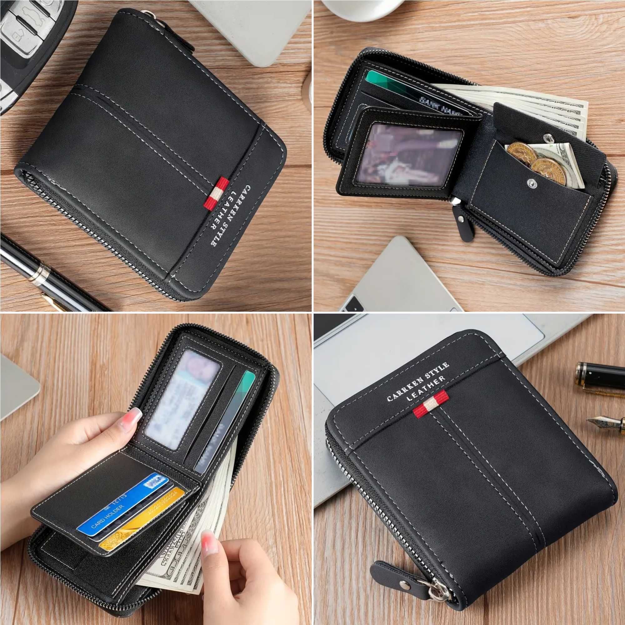 Carteiras de bolso multifuncionais, para homens. Novas.