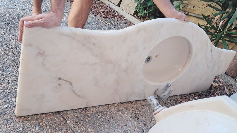 Lavatórios em pedra marmore pura