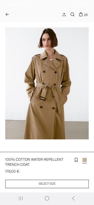 Тренч Massimo Dutti s-m якість топ