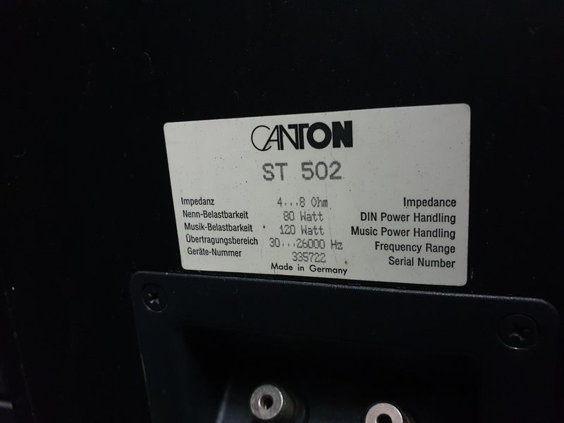 Kolumny Canton ST 502 TYTAN GŁOŚNIKI  4ohm 80/120W Germany