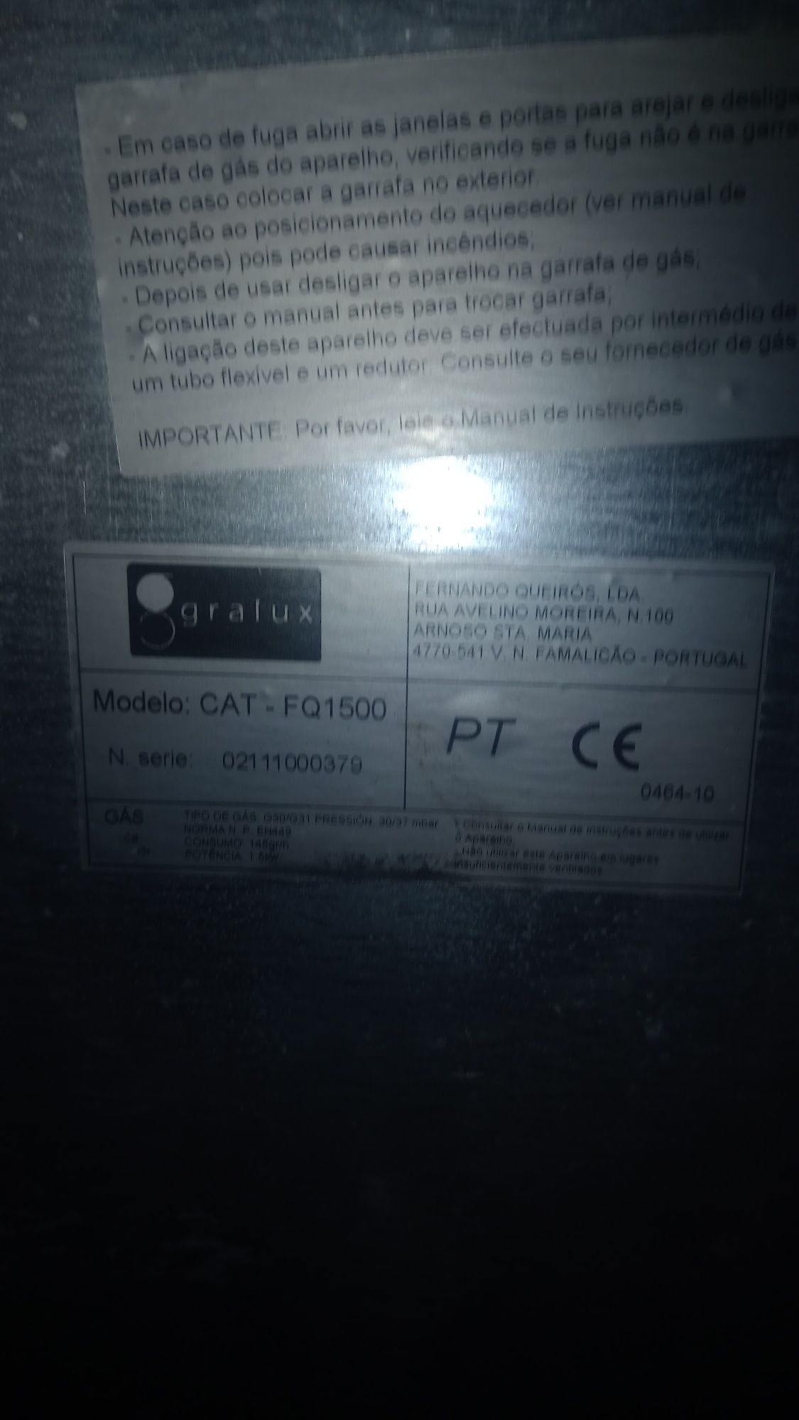 Vendo aqueçedor a gás