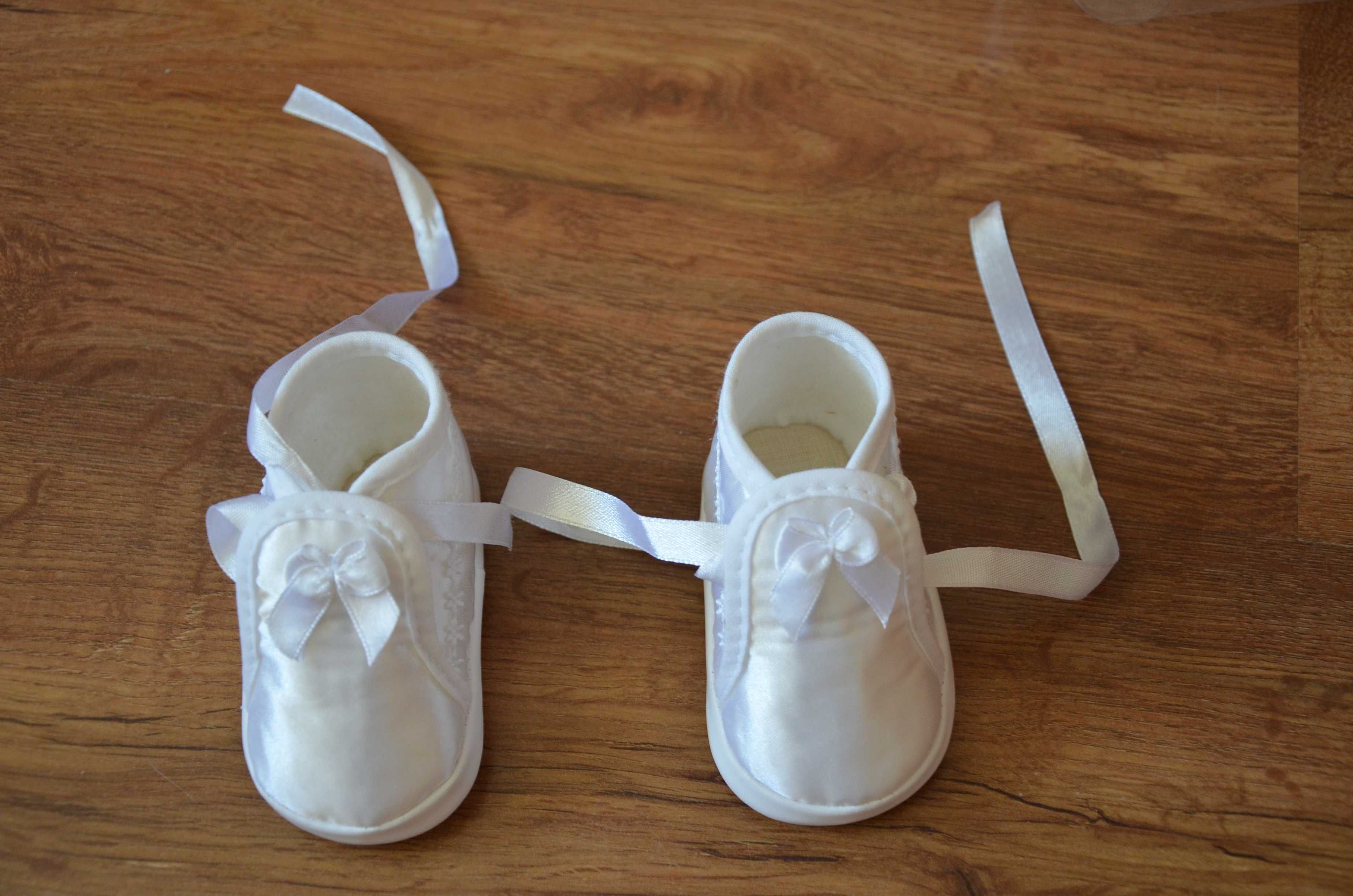 Buty niechodki buciki do chrztu rozm. 10 (10 cm) niemowlęce Lafel