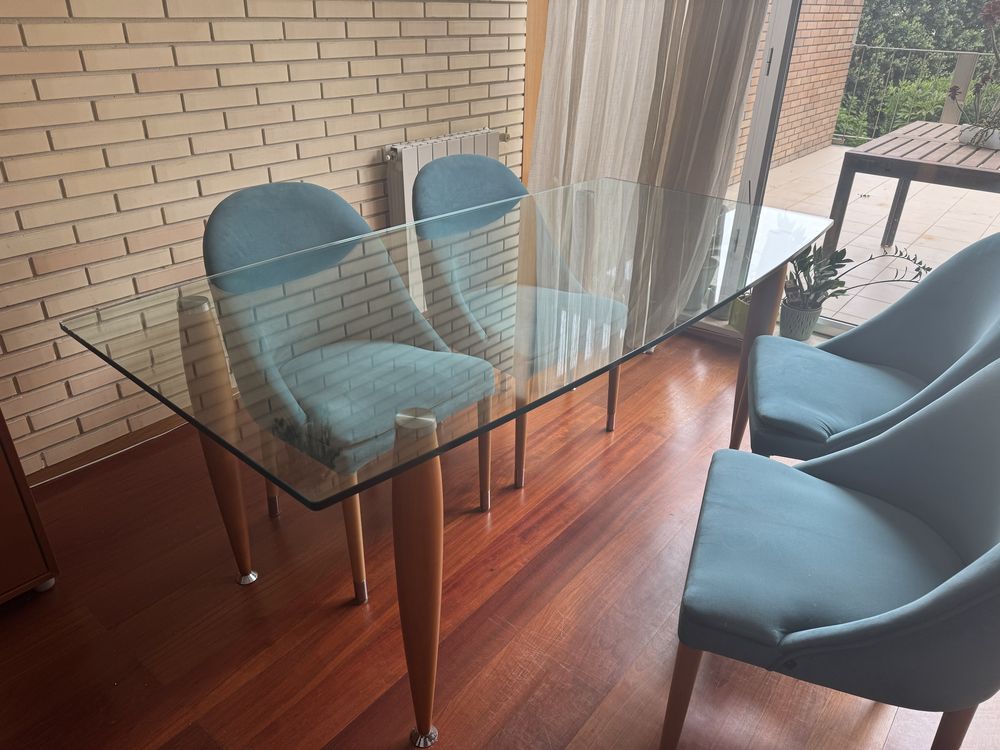 Mesa de jantar vidro 180