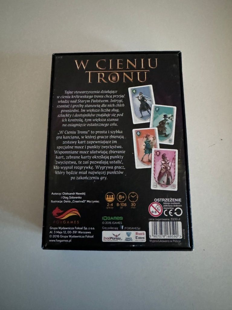 Gra planszowa "W cieniu tronu"