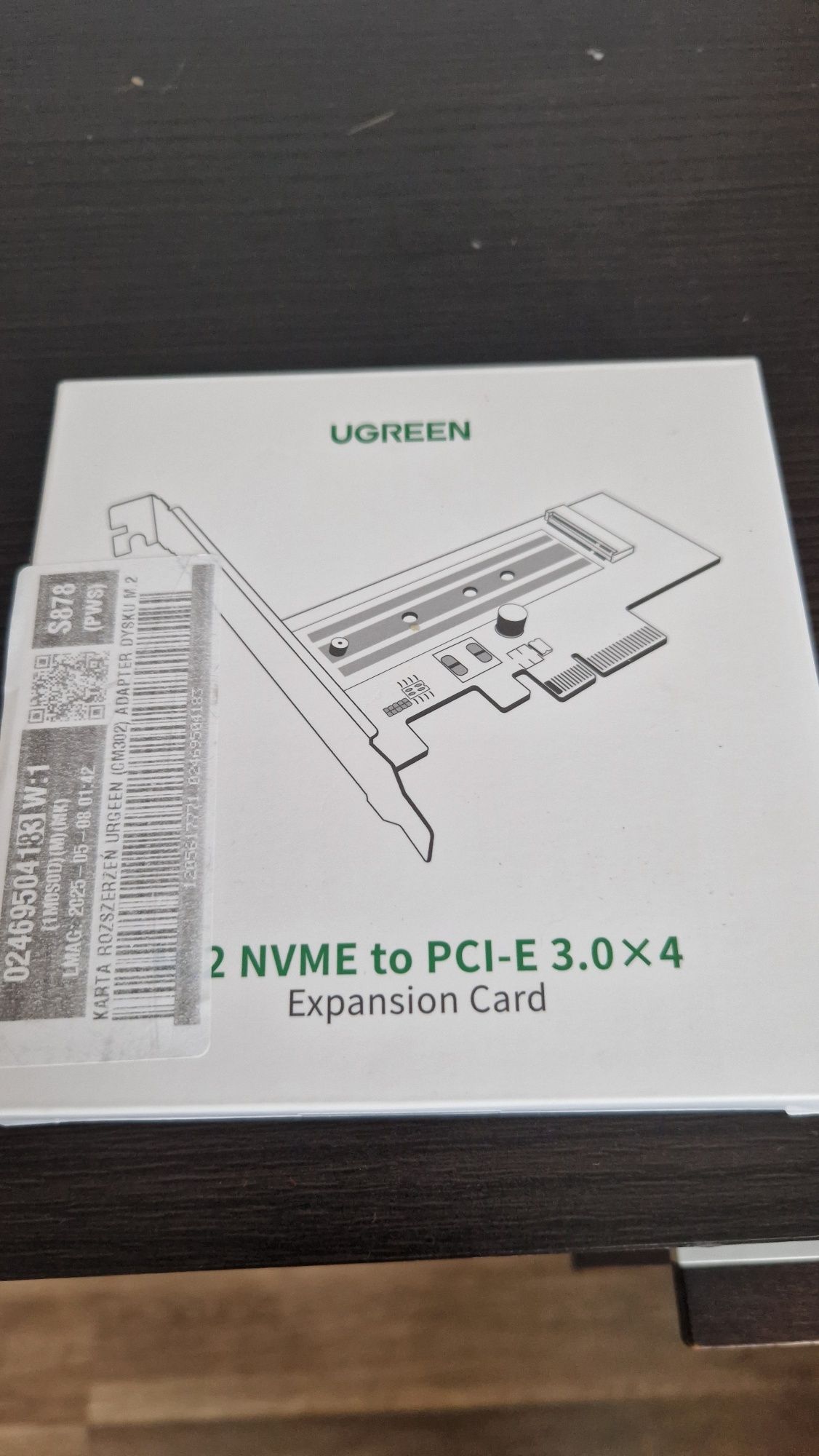 Karta rozszerzeń PCI-E do dysków ssd M.2