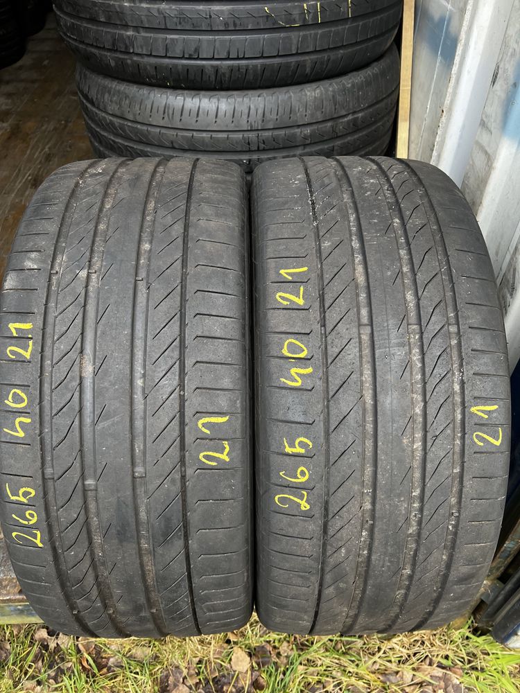 Dwie opony continental contisportcontact 5p 265/40/21 2021r.