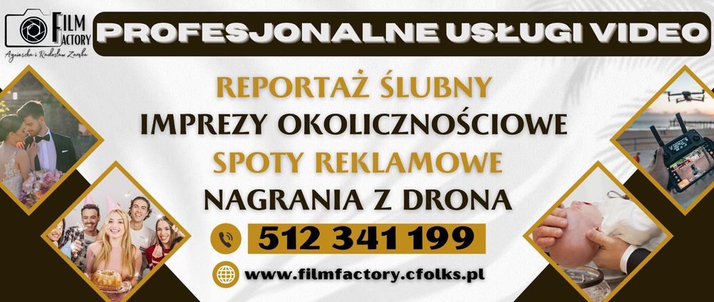 Kamerzysta na ślub i wesele. Teledysk i reportaż ślubny. Wolne terminy