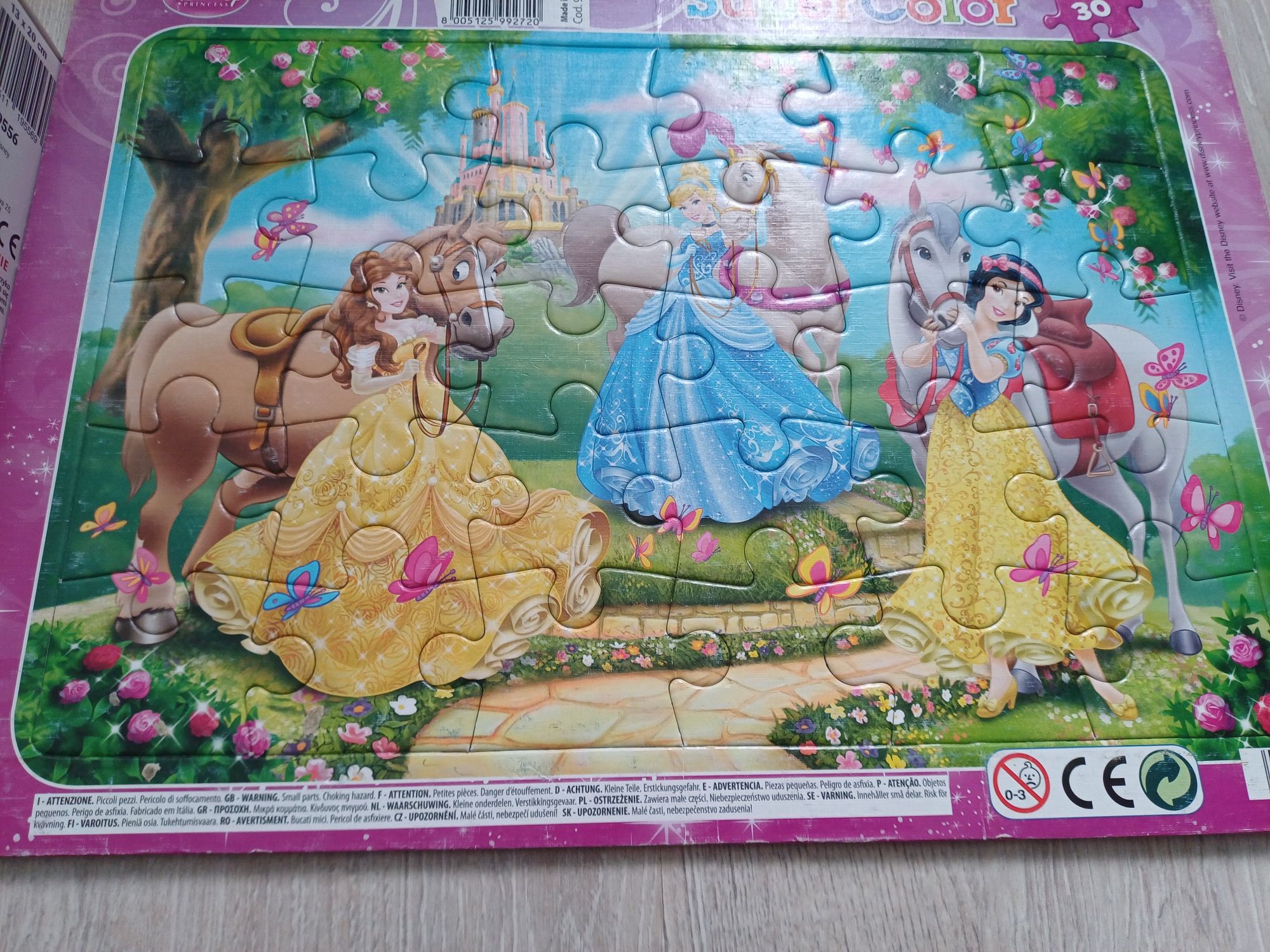 4szt Puzzle dla dziewczynki disney księżniczki kraina lodu