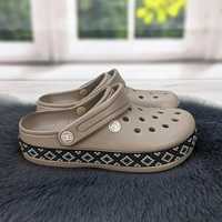 Крокси літні з орнаментом, сучасні молодіжні crocs 36-41 р.