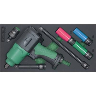 Zestaw narzędzi pneumatycznych we wkładce EVA 7szt