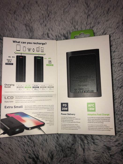 Power Bank 20 000 швидка зарядка