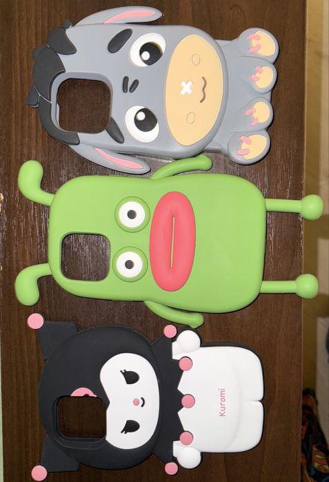 Чехол 3д 14 про макс 14 pro max куроми ослик жаба обьемные большие 3D