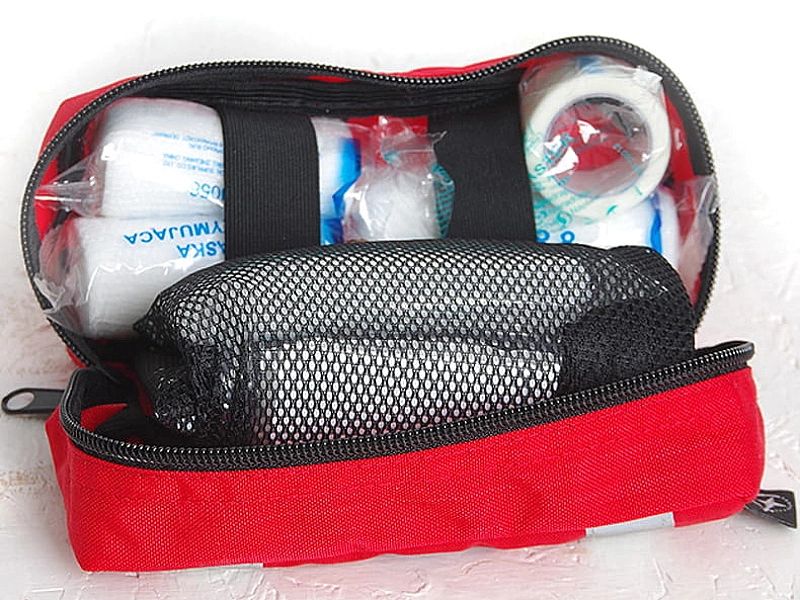 Mini Apteczka osobista AOMini Cordura NorthWind odblaskowa - czerwona