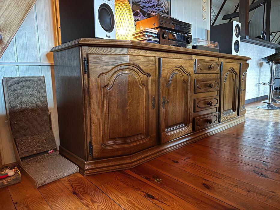 Klasyczna komoda drewniana (szer. 232 cm) - Bardzo solidna