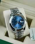 Rolex, Datejust 41, 126300, Azzurro Blue Roman Dial 41mm