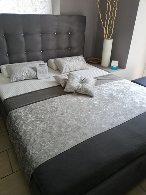 HIT !! Model łóżka Grey 160 x 200 z materacem i stelażem !!!