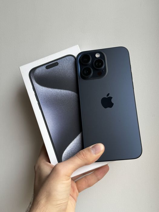 iPhone 15 Pro Max 256 Gb Blue Titanium Neverlock АКБ 92% Физ Сим