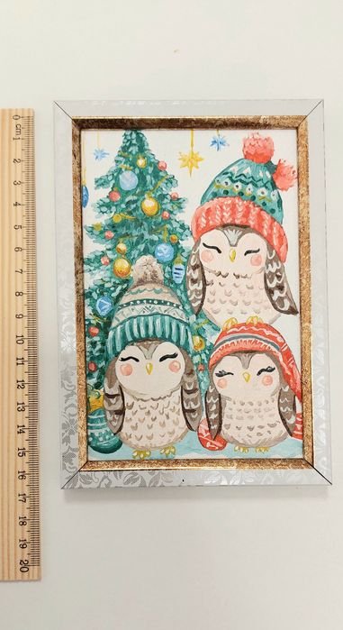 Картина "Новорічні сови"