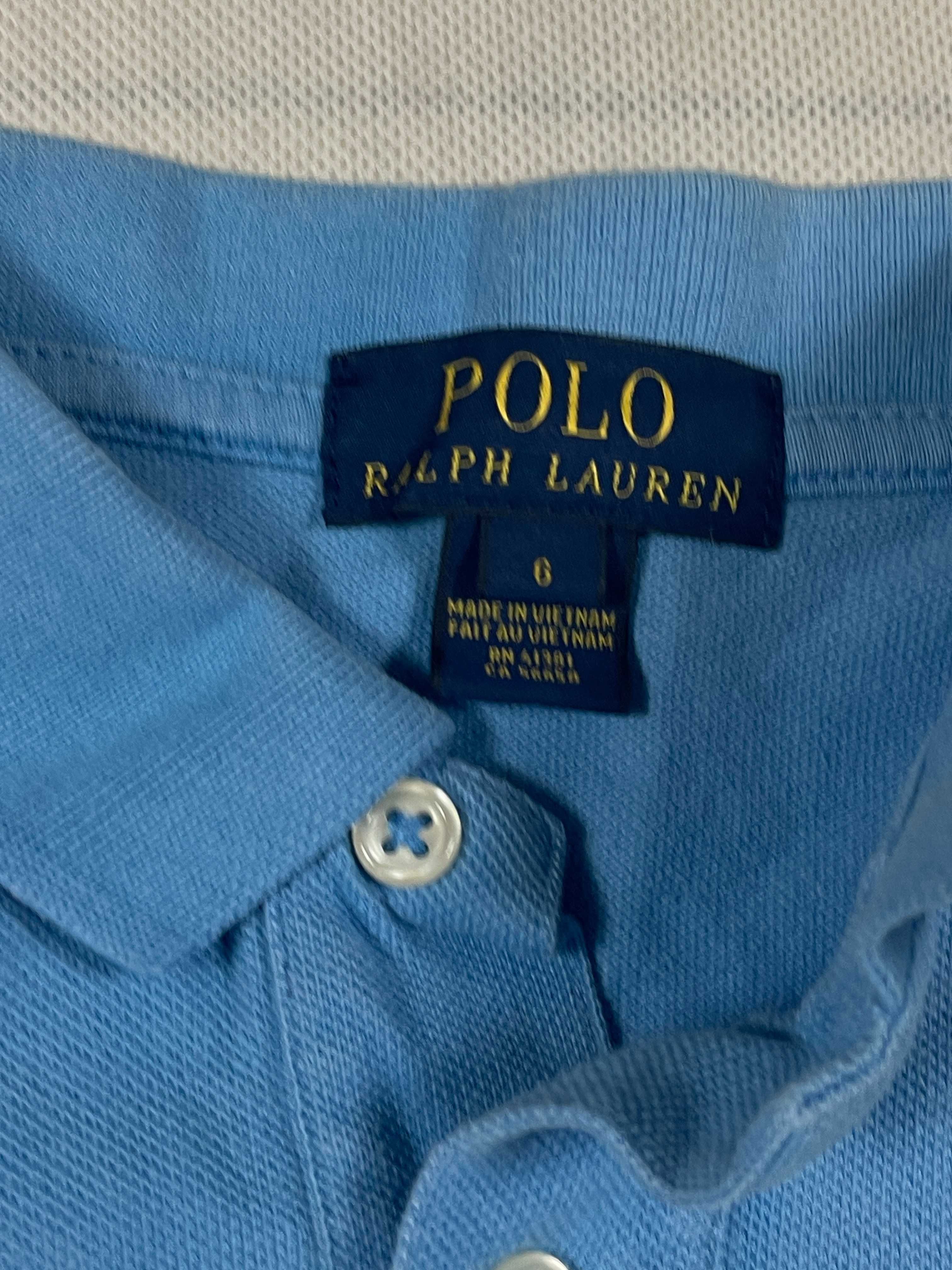 Ralph Lauren Polo Dziecięce Chłopięce Niebieskie Logo Unikat Klasyk 6Y