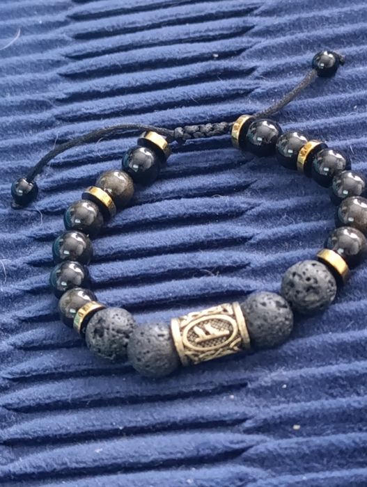 Bransoletka męska z runa Fehu