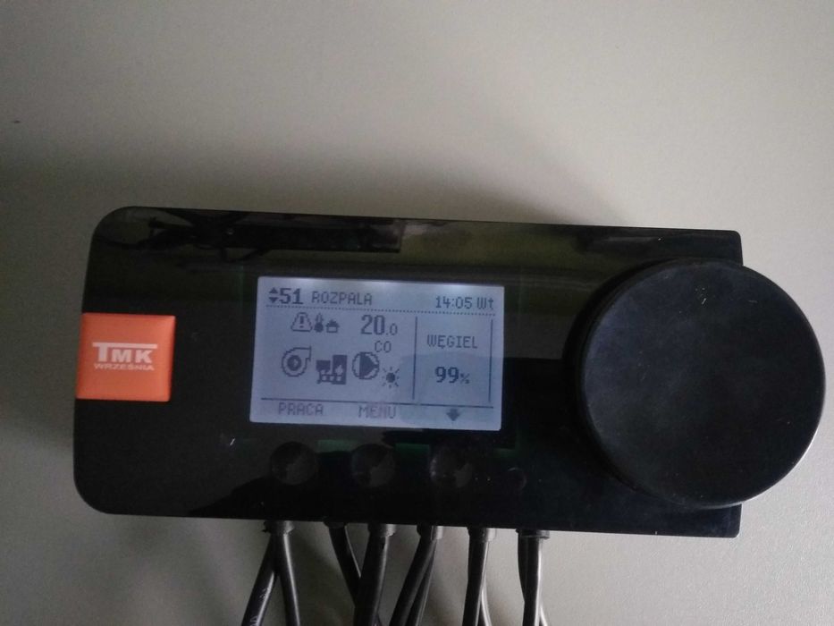 Naprawa serwis sterownik pieca Defro Tech wymiana wyświetlacza LCD